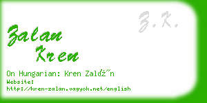 zalan kren business card